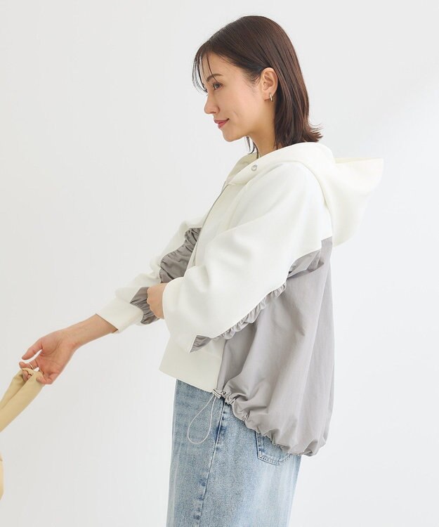 Green Parks ダンボールドッキングｚｉｐパーカー Ecru