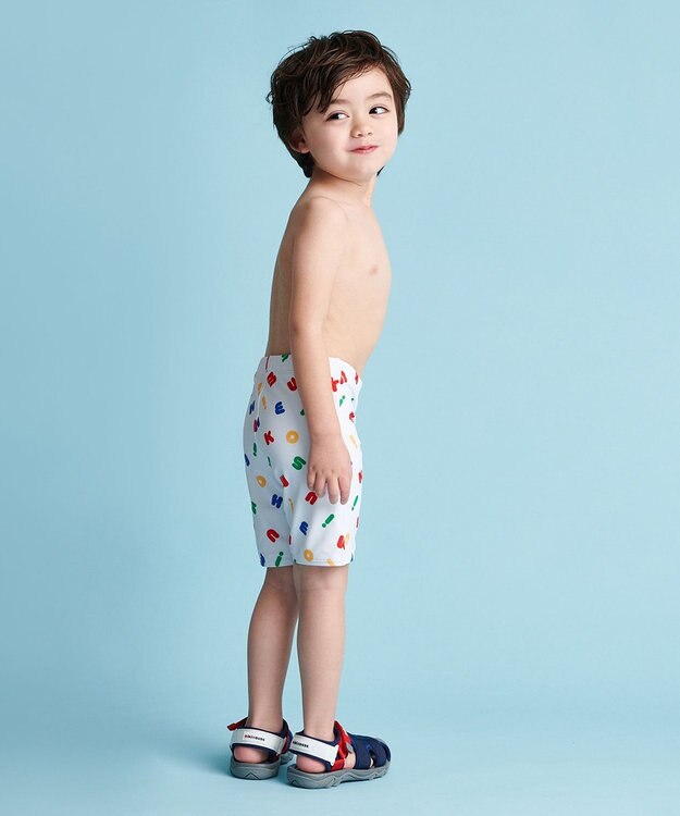 MIKI HOUSE HOT BISCUITS 【ミキハウス】【80-130cm】5分丈水着 マルチカラー