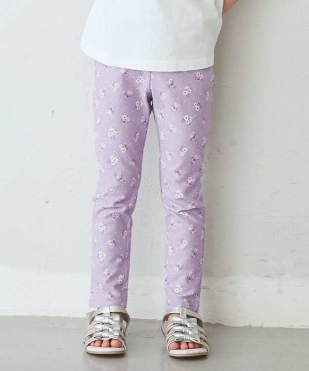 ANY KIDS 7daysガーリーパンツ(カットソー) ラベンダー花柄