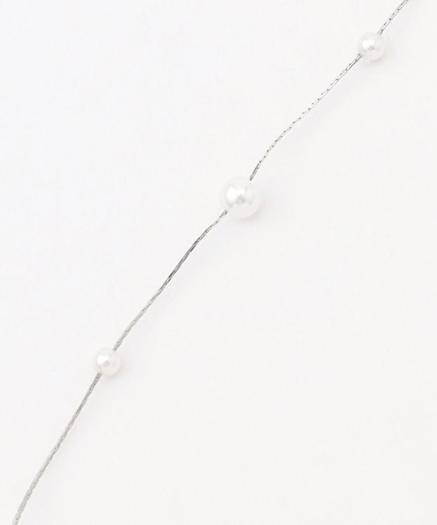 ANY SIS パールステーション ネックレス シルバー