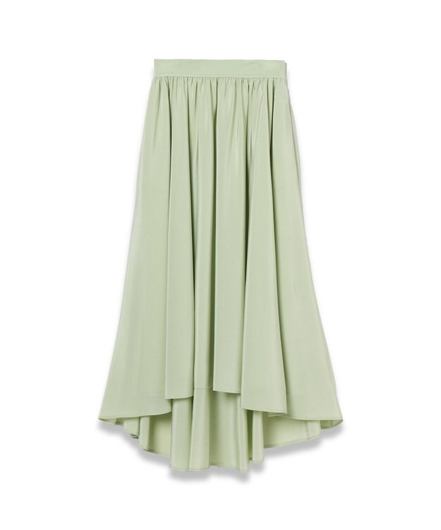 JOSEPH 【洗える】クレープ ド ソワ　ミディスカート Matcha