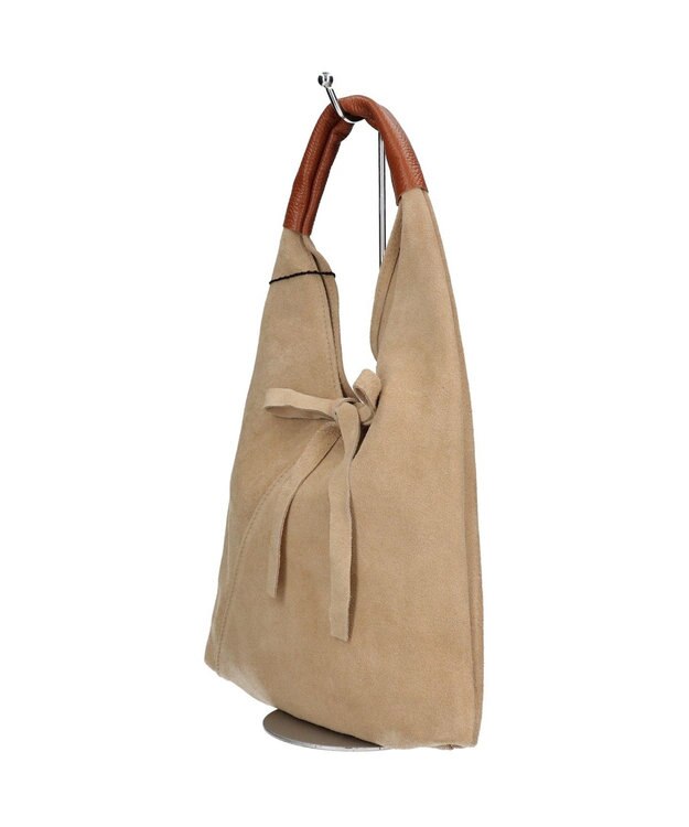 INTER-CHAUSSURES 【ANDREA CARDONE】スモールサイズスエードバッグ ライトベージュスウェード