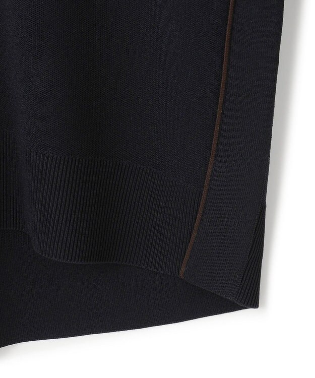 ICB L 【洗える】 シンセティックダブルフェイス ニットプルオーバー ネイビー系