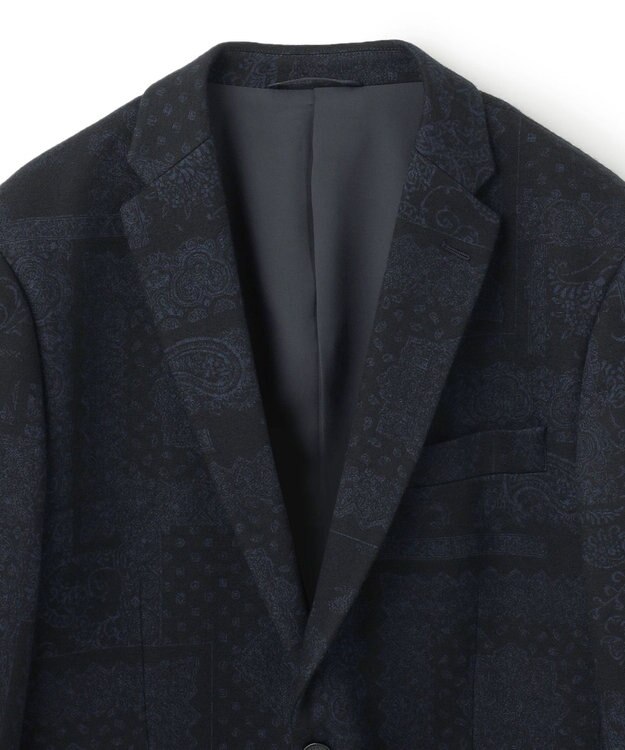 JOSEPH HOMME パッチジャガードジャージー　ジャケット ネイビー系3