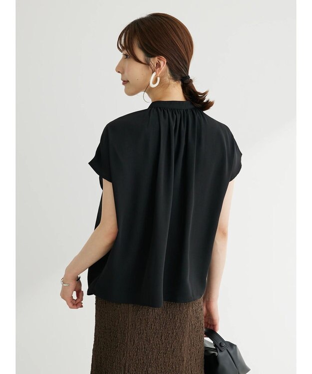 Green Parks ・ＥＬＥＮＣＡＲＥ　ＤＵＥ　イロイロ釦ドルマンブラウス Black