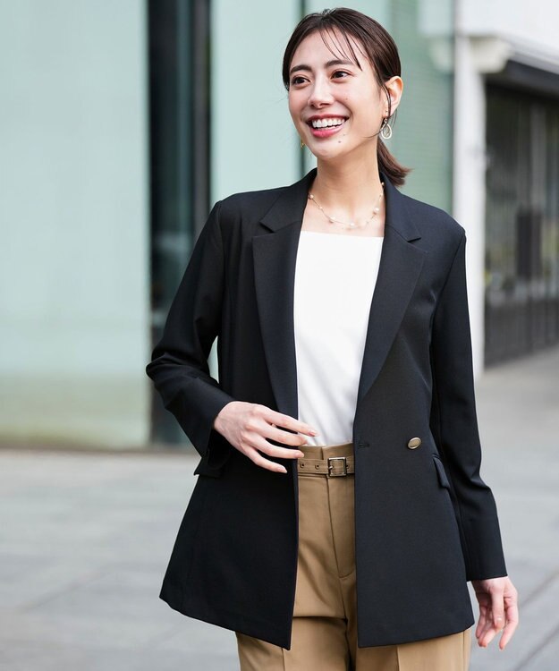 ANY SIS スマートビューティストレッチテーラード ジャケット ネイビー