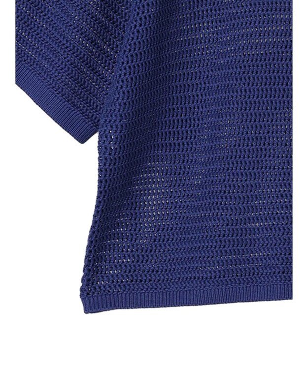 AMERICAN HOLIC 透かし編み半袖ニットプルオーバー Blue