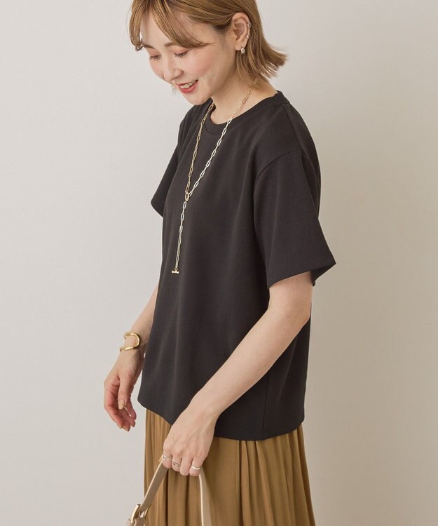 AMERICAN HOLIC ジョーゼット半袖プルオーバー Black