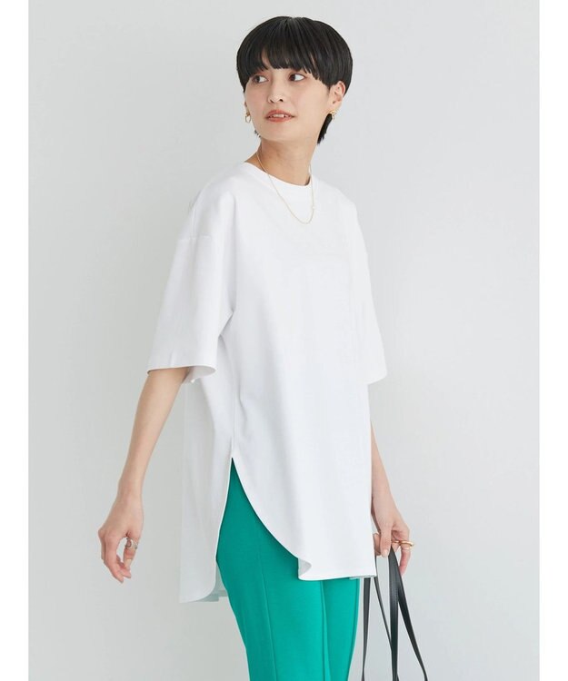 AMERICAN HOLIC 抗菌防臭　Ｄａｉｌｙ！　裾ラウンドカットチュニック1 Off White