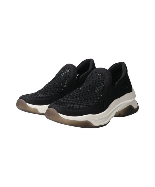 Bridget Birkin 【Bridget Birkin】ラインストーンメッシュスニーカー ブラック雑材