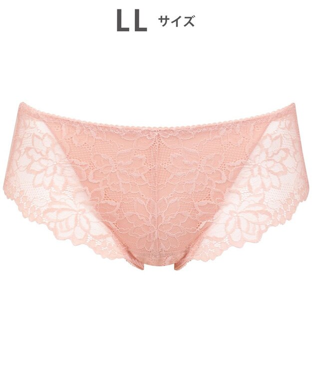 WACOAL サニタリーショーツ 【GOCOCi ゴコチ】 「普通~多い日」に対応 後ろまでしっかりカバー 羽付きナプキン対応 総レース 生理用ショーツ はきこみ丈あさめ レディース PGG198 /ワコール ピーチ