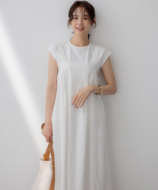 組曲 エンブロイダリーサック ワンピース アイボリー系
