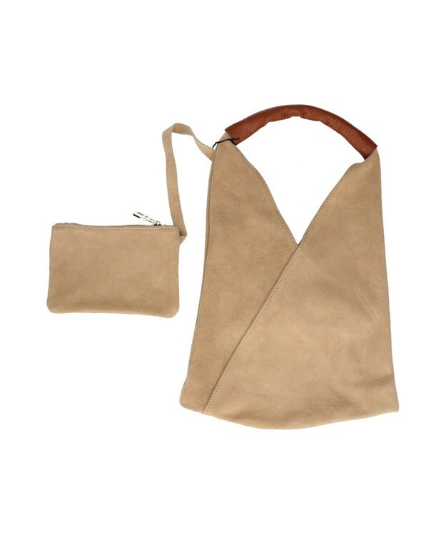 INTER-CHAUSSURES 【ANDREA CARDONE】スモールサイズスエードバッグ ライトベージュスウェード