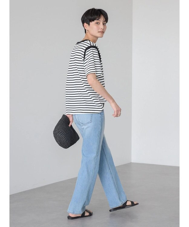 AMERICAN HOLIC バイカラーボーダーカットプルオーバー Border Black