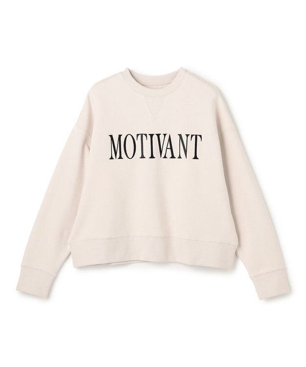 UNFILO ハイストレッチ ロゴスウェット グレージュ×ブラックロゴ