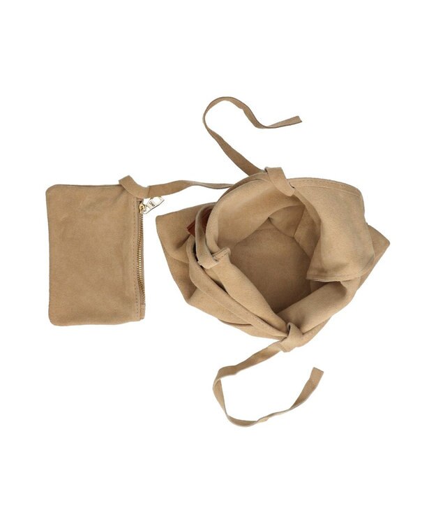 INTER-CHAUSSURES 【ANDREA CARDONE】スモールサイズスエードバッグ ライトベージュスウェード