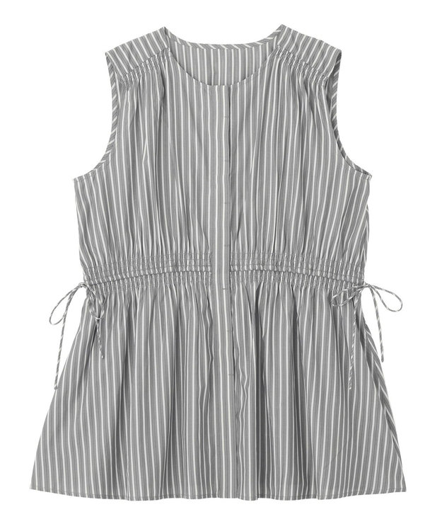 Green Parks ウエストシャーリングブラウス Gray
