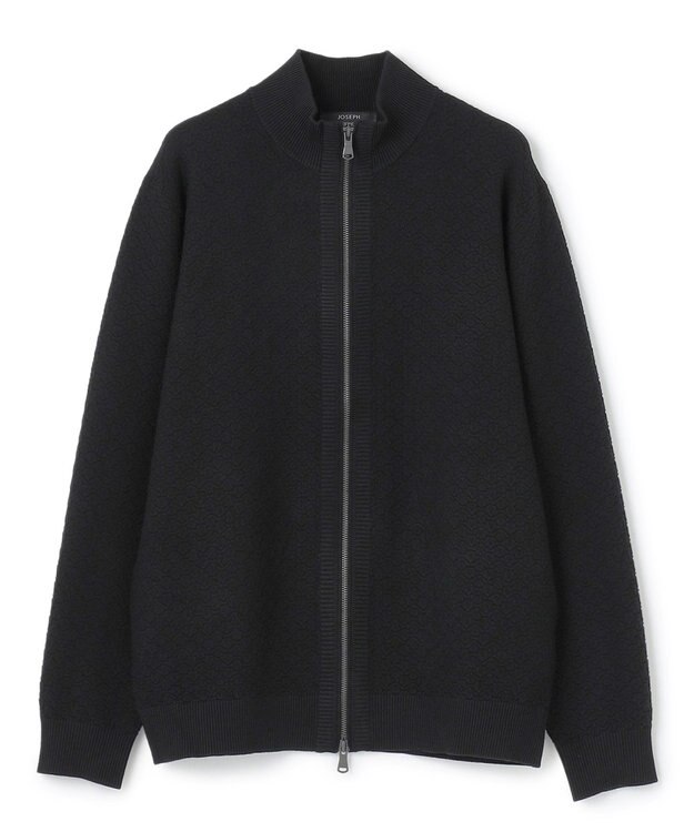 JOSEPH HOMME 【イージーケア】 ヴィスコースリンクス　ジップアップカーディガン ブラック系