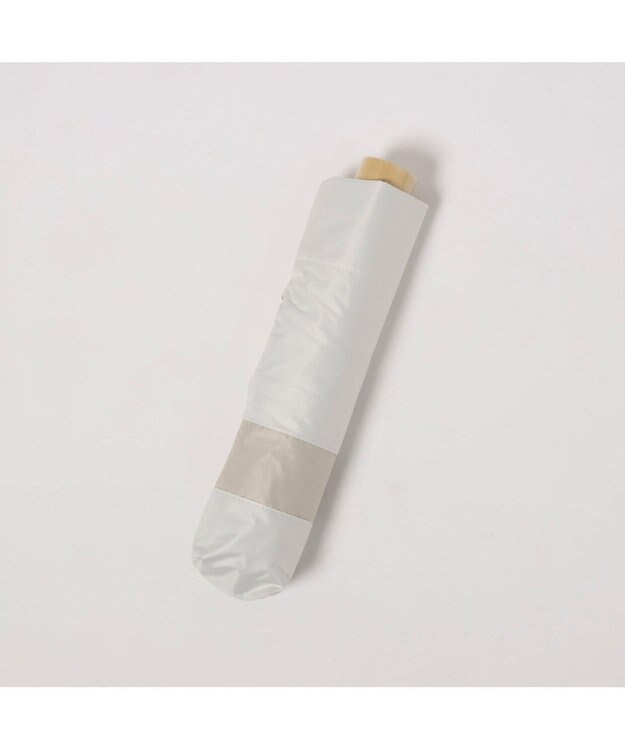 UNBILLION カシュネ cachenez / PU切り継ぎボーダー3段折りたたみ傘 ホワイト