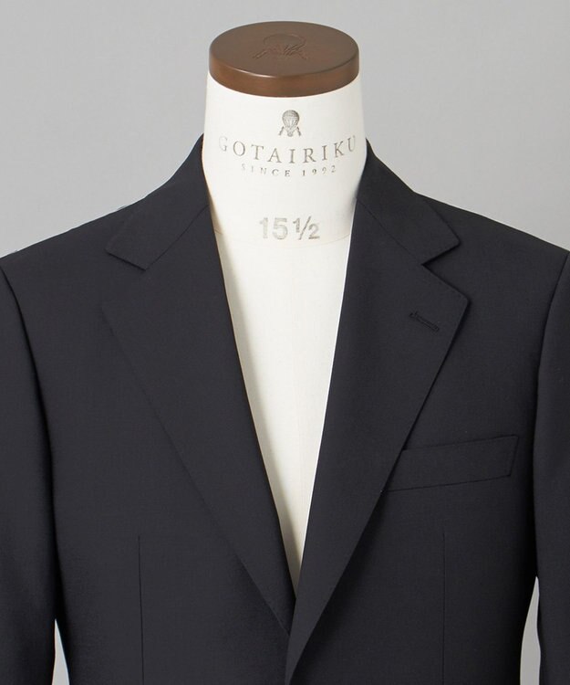 GOTAIRIKU フォーマルシーンにも対応可【ロングシーズン対応】WOOL×POLYESTER ベーシックスーツ（ブラック） ブラック系