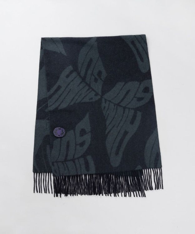 AURORA 【 ANNA SUI（アナ スイ）】ウールジャカードボタン付き羽織り(WASH) ブラック