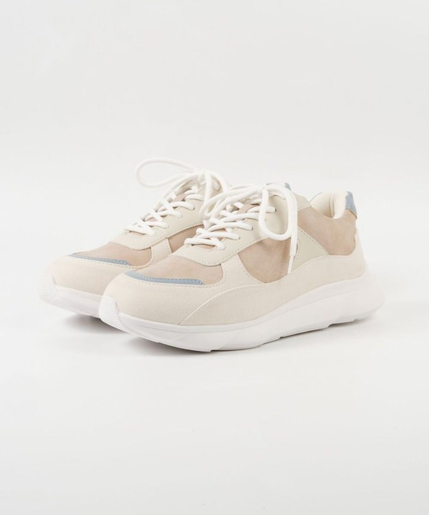 BONTRE 【pied du lapan/ピエドラパン】すっきりパターン軽量スニーカー/50749ZI アイボリー