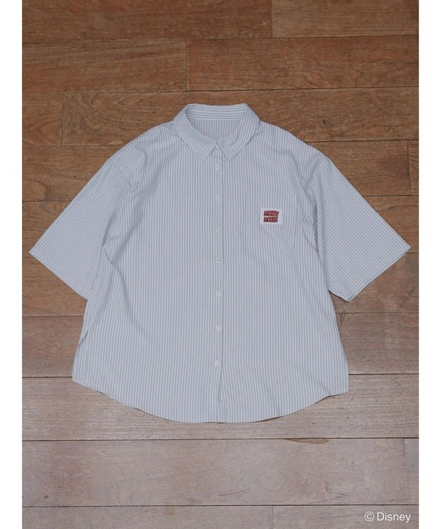 Green Parks ミッキーフレンド／体操プリント半袖シャツ Stripe