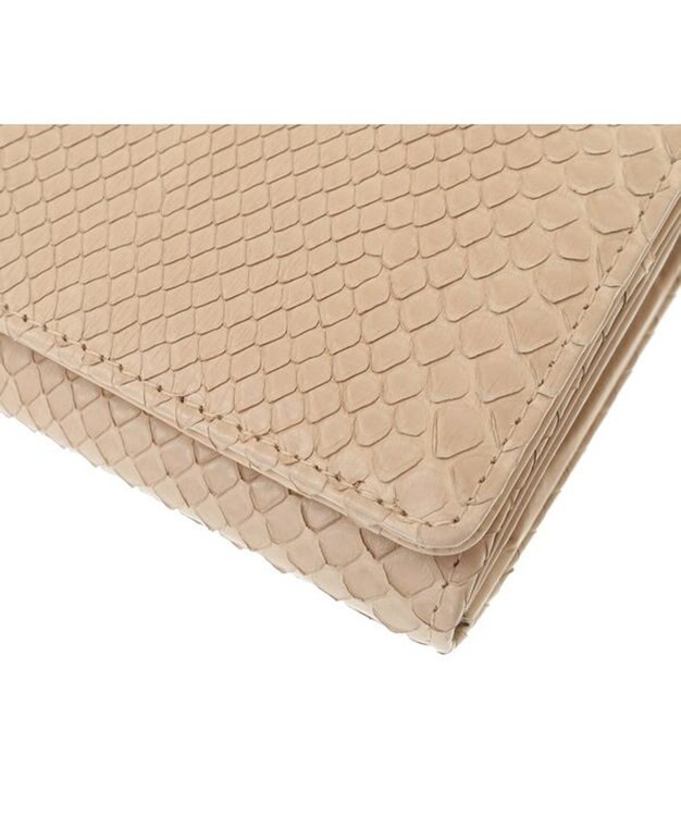 genten グレースパイソン 2つ折り財布 ベージュ