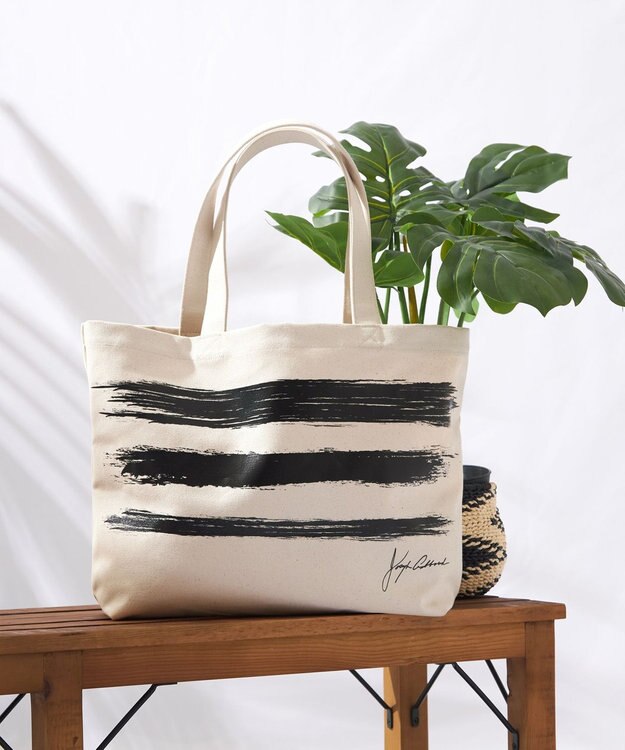 JOSEPH ABBOUD MOUNTAIN 【SPACE／UNISEX】キャンバストートバッグ アイボリー系