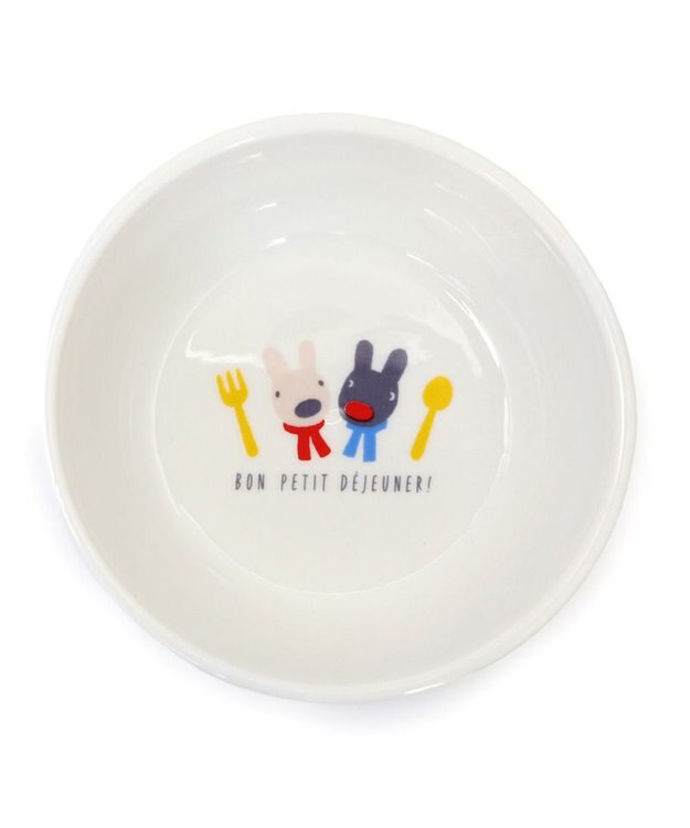 PET PARADISE リサとガスパール 高さのある フードボウル 《朝食柄》 小型犬 ホワイト