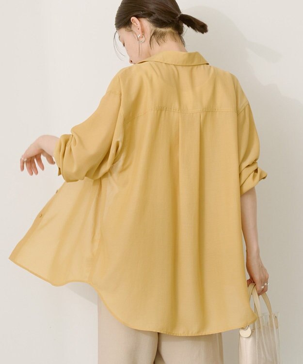 AMERICAN HOLIC シアーボイルオーバーシルエットシャツ Mustard
