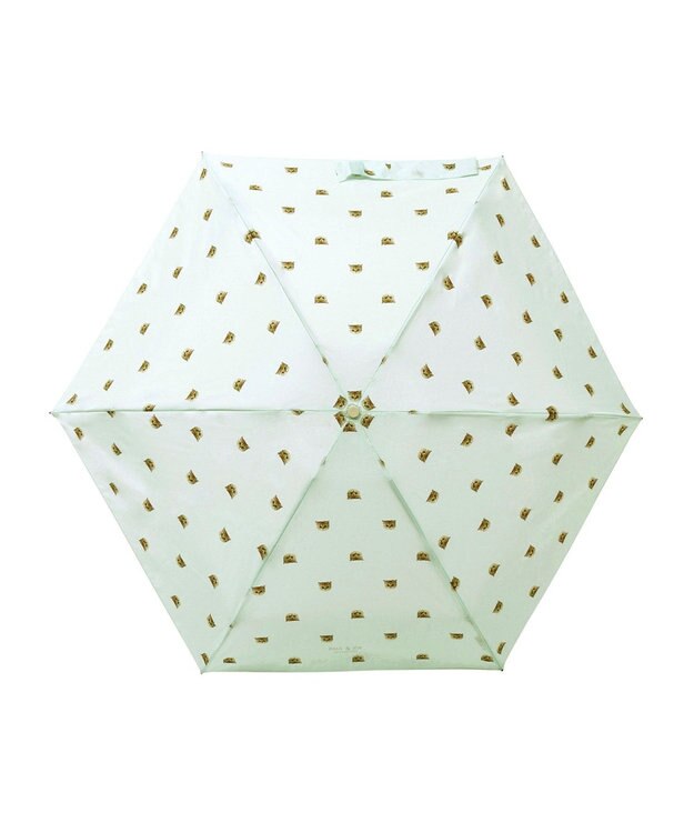 MOONBAT 【UVカット/コンパクト】ポール & ジョー (PAUL & JOE ACCESSOIRES) 折りたたみ雨傘 ドットヌネット ターコイズ