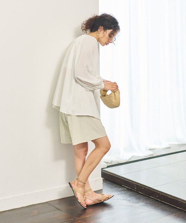 #Newans 2WAYシアーボレロブラウス ホワイト