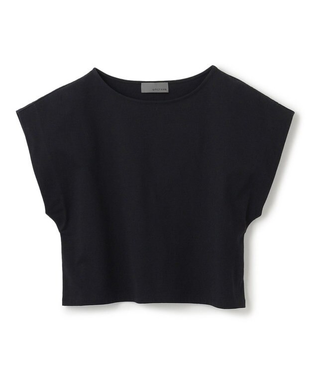 uncrave プレーンストレッチ ショートトップス ブラック