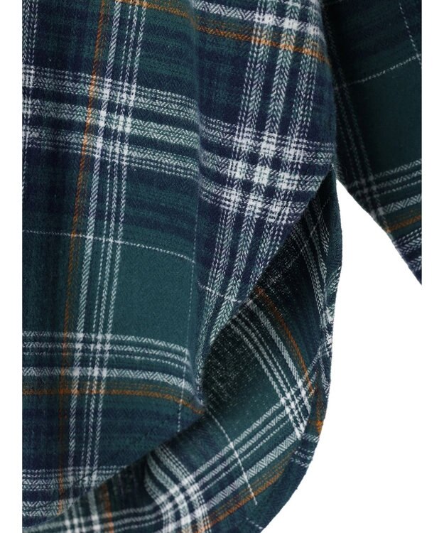 CRAFT STANDARD BOUTIQUE チェックバンドカラーサークルブラウス Green