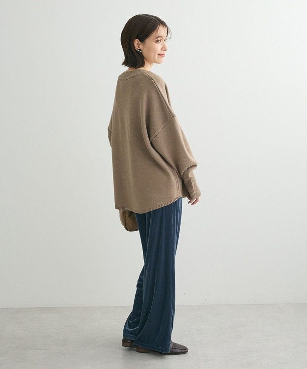 Green Parks 洗える　Ｖネックニットプルオーバー Camel