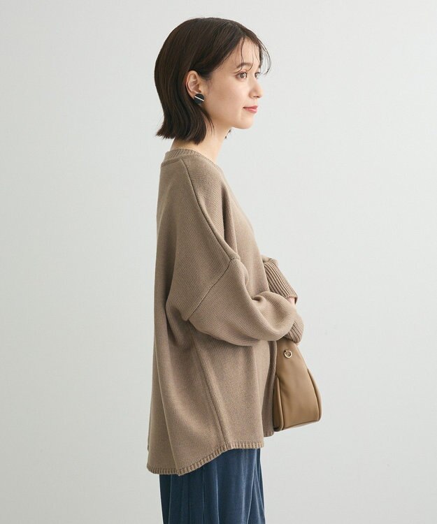 Green Parks 洗える　Ｖネックニットプルオーバー Camel