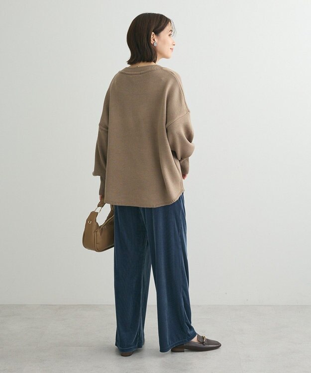 Green Parks 洗える　Ｖネックニットプルオーバー Camel