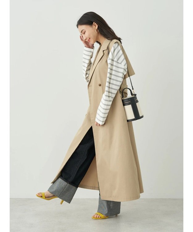 earth music&ecology ２ＷＡＹジレンチ Beige