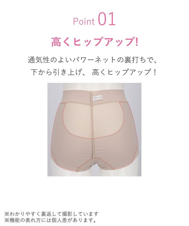 WACOAL ガードル ショート丈 高くヒップアップ 下腹部もすっきり ラクな着用感 レディース メッシュタイプ GRC326 /ワコール ベージュ
