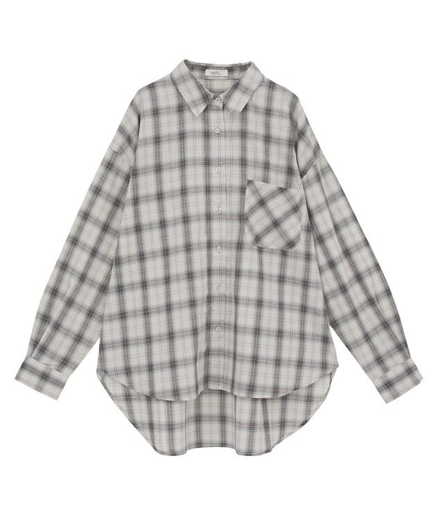 earth music&ecology 【コットン100】マルチウェイチェックシャツ Check Beige