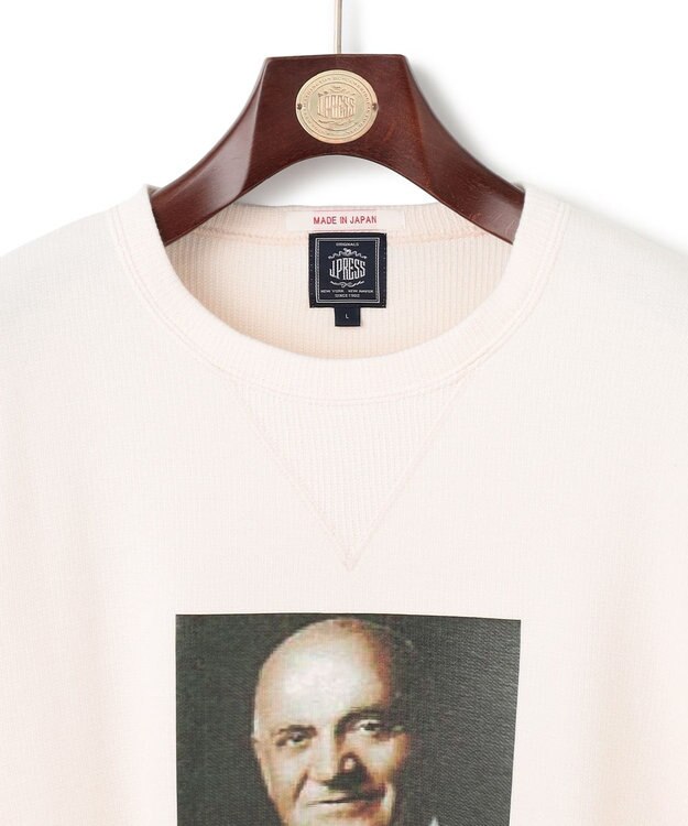 J.PRESS MEN 【J.PRESS ORIGINALS】Cotton Double Face Gazette Sweat Shirt / Japan Made アイボリー系