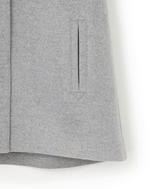 J.PRESS YORK STREET 【WOMEN】2wayショートウールアンゴラビーバー コート ライトグレー系