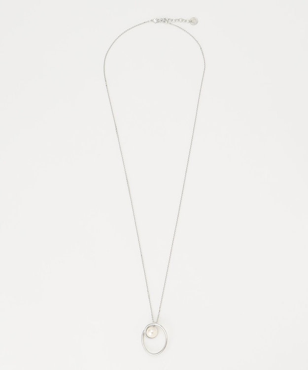 J.PRESS LADIES カーブパール ネックレス シルバー系