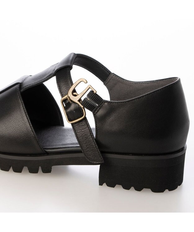 ing <ing>スクエアトゥグルカサンダル ブラック