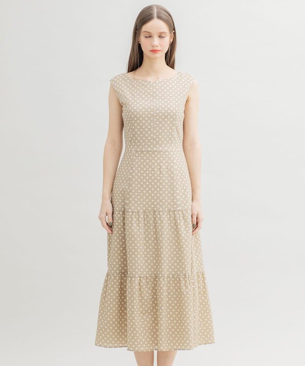 TOCCA 【洗える】MELODY ロング丈ドレス ベージュ系5