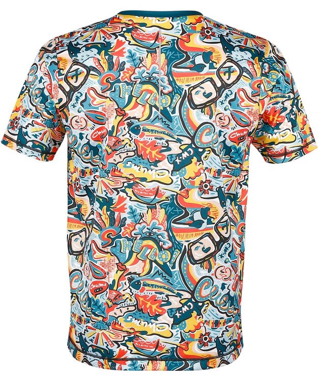 CW-X 【MEN】 CW-X 【CHUMS (チャムス)コラボ】 メンズトップス 薄軽ランニングシャツ 吸汗速乾(本体) UVカット率90％以上(本体) 3分袖 半袖 メンズ LNO510 /ワコール ターコイズ