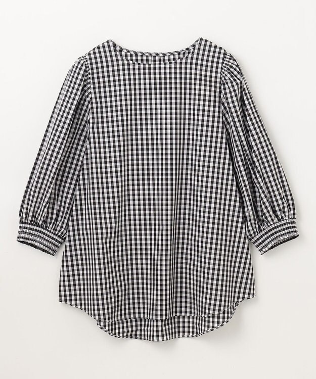 ANY 【UVカット/抗菌防臭/速乾/手洗い可】エニィファンクション ボリュームスリーブシャツ ギンガム