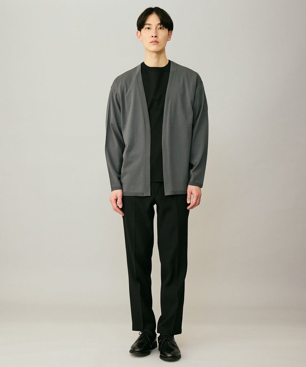 UNFILO MENS 【OCEANS 雑誌・web・YouTube 掲載】WOOL TOUCH 機能美パンツ スリム【東レ開発のウール見え高機能素材】 ブラック