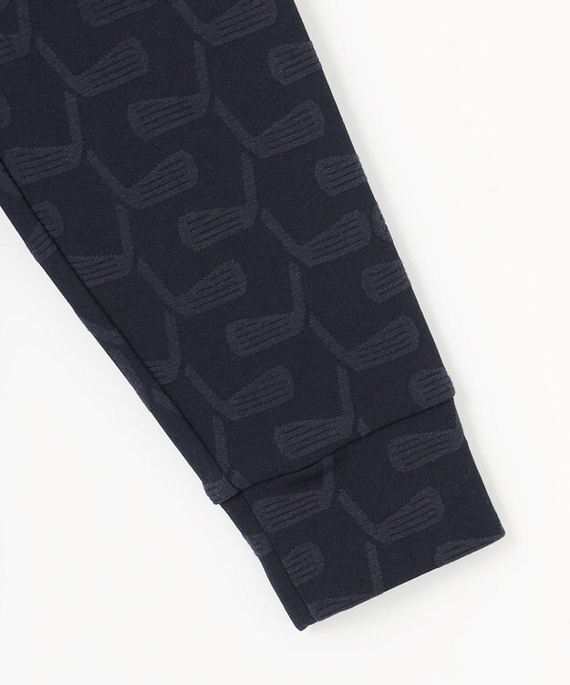 23区GOLF 【MEN】【吸湿発熱】クラブ柄 ハーフジップ ネイビー系